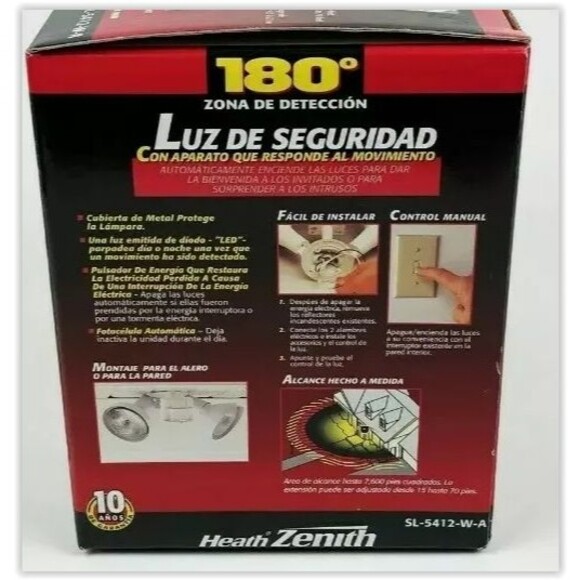 180 Degree 70ft Reach, Motion Activated Security Lights White NEW - Picture 8 of 12